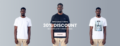 30% discount for orders of 10 T-Shirts or more